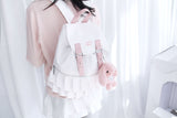 Dot Frill Backpack Kitchen Stripe Daily Bobusang Bag