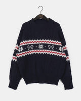 Ssobi Snowflake Ribbon Twisted Knitwear