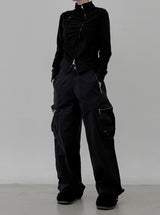 Zipper Pocket Cargo Jogger Pants