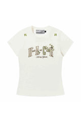 プレイドパッチカップルTシャツ - フィーメイル