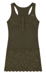 レース スリーブレス[KHAKI]
