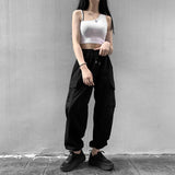 (Unisex)K-POP IU Cargo Big Wide String Cargo Pants(3 colors)