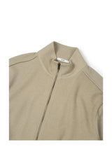 (BASE) MONO KNIT ZIP UP (BEIGE)
