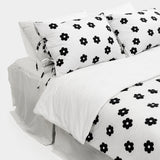Black Flower Duvet Cover - K size