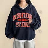 Noah Lettering Point Casual Over Hoodie