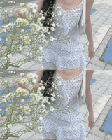 Memory Dot Ruffle Nashi One Piece (White)