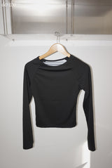 Back see-through angel long-sleeved t-shirt