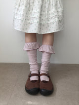 Mogu frill knee socks (9color) 
