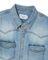 25FW WESTERN OVER FIT SHIRT LIGHT BLUE