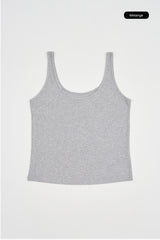 Soriel ribbed U-neck sleeveless