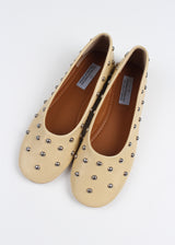 STUD BALL FLAT SHOES