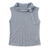 Waffle Belted Top [Baby Blue]