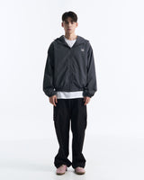 BACK ROUND WINDBREAKER (Black, Charcoal)