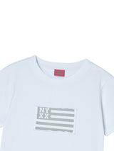 NYX フラッグアップリケTシャツ ホワイト