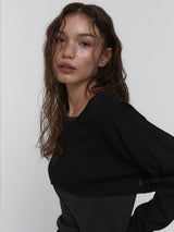 Cotton Cropped Top_Black