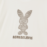 25SS ストライプラビットショートスリーブTシャツ クリーム