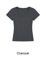 Heren Slim U-Neck Short Sleeve T-shirt