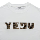 LEOPARD APPLIQUE T-SHIRT (WHITE)