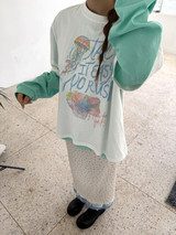 マカロン ロング ノースリーブ Tシャツ