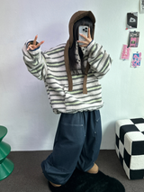 MINK🐻🧸RIVET STRING LONG WIDE PANTS 💙🖤2COLOR