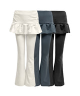Shirring Frill Layered Pants