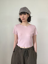 リボンドット半袖(4color)