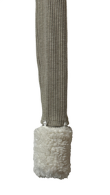 (Y2K/UNIQUE + HIP🧸🤎) FUR POINT BELT POINT HALF-ZIP WARMER