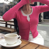 [BELLIDE MADE] Round Rib Slim Fit Cardigan