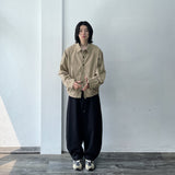 Drawstring Buttoned Balloon Pants