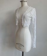 Lua see-through lace cardigan (2color)