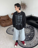 レタングラフィックニットロングスリーブ