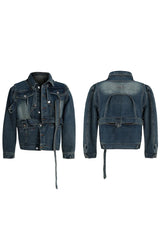 Washed Layered Denim Jacket