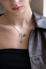 Drop star point chain necklace