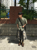 Melan Destroid Bermuda Denim Pants 2C