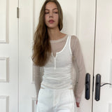 Sheer Tencel T/Shirts_Beige