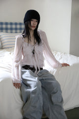 Sage chiffon blouse
