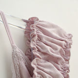 Lure Ribbon Shirring Slim Top