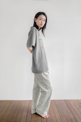 Candle light jacquard pants, Mint