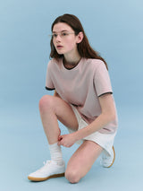 NUBASIC スタンダードラウンドネックTシャツ インディピンク