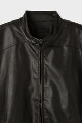Kintz vegan leather zip-up jacket