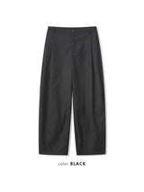 Mother-of-pearl Balloon Wide Slacks 3COLOR