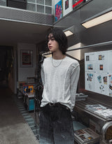 フリークカッティングラウンドロングスリーブ