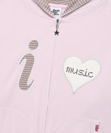 I LOVE MUSIC ジップアップフーディー ピンク(CV2FFUM481A)