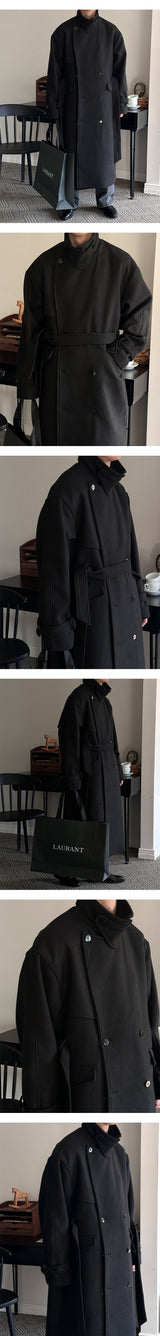 [F/W] ヘビーウールハイネックロングコート(2color)