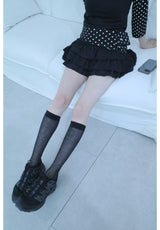 See-through loose knee socks (3color)