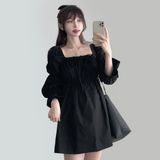 Pony shirring dress