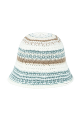 Mint choco knit bucket hat