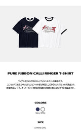 ピュア リボン カリ リンガー Tシャツ (2color)