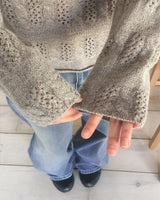 [MADE] Vart V-neck Twisted Net Punching Knitwear
