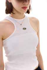 UNBALANCE SLEEVELESS TOP / WHITE
